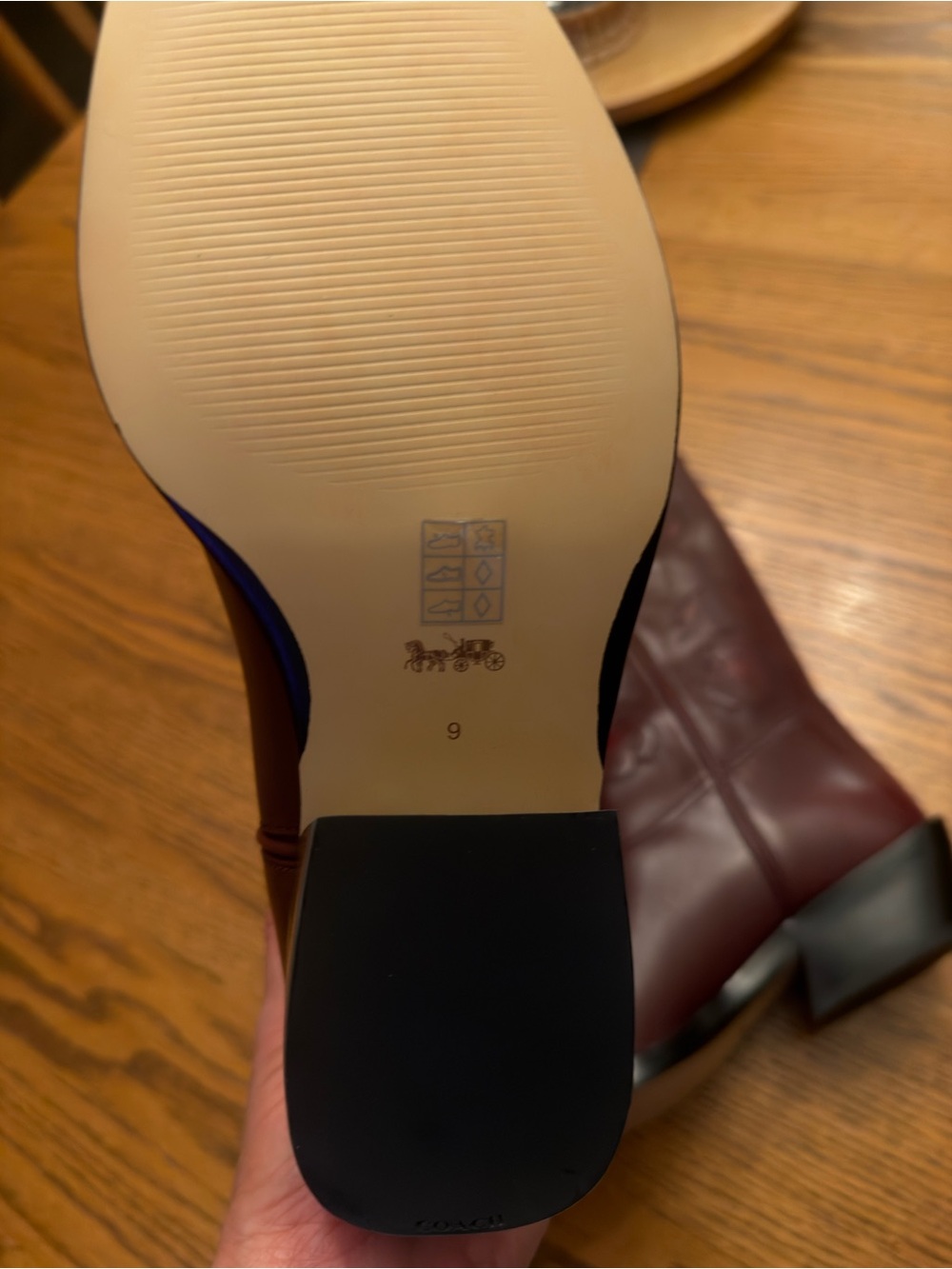 Coach Aria Cowboy Boot - Merlot - Picture 3 of 4